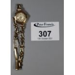 Ladies 9ct gold rotary wrist watch. (B.P. 21% + VAT)