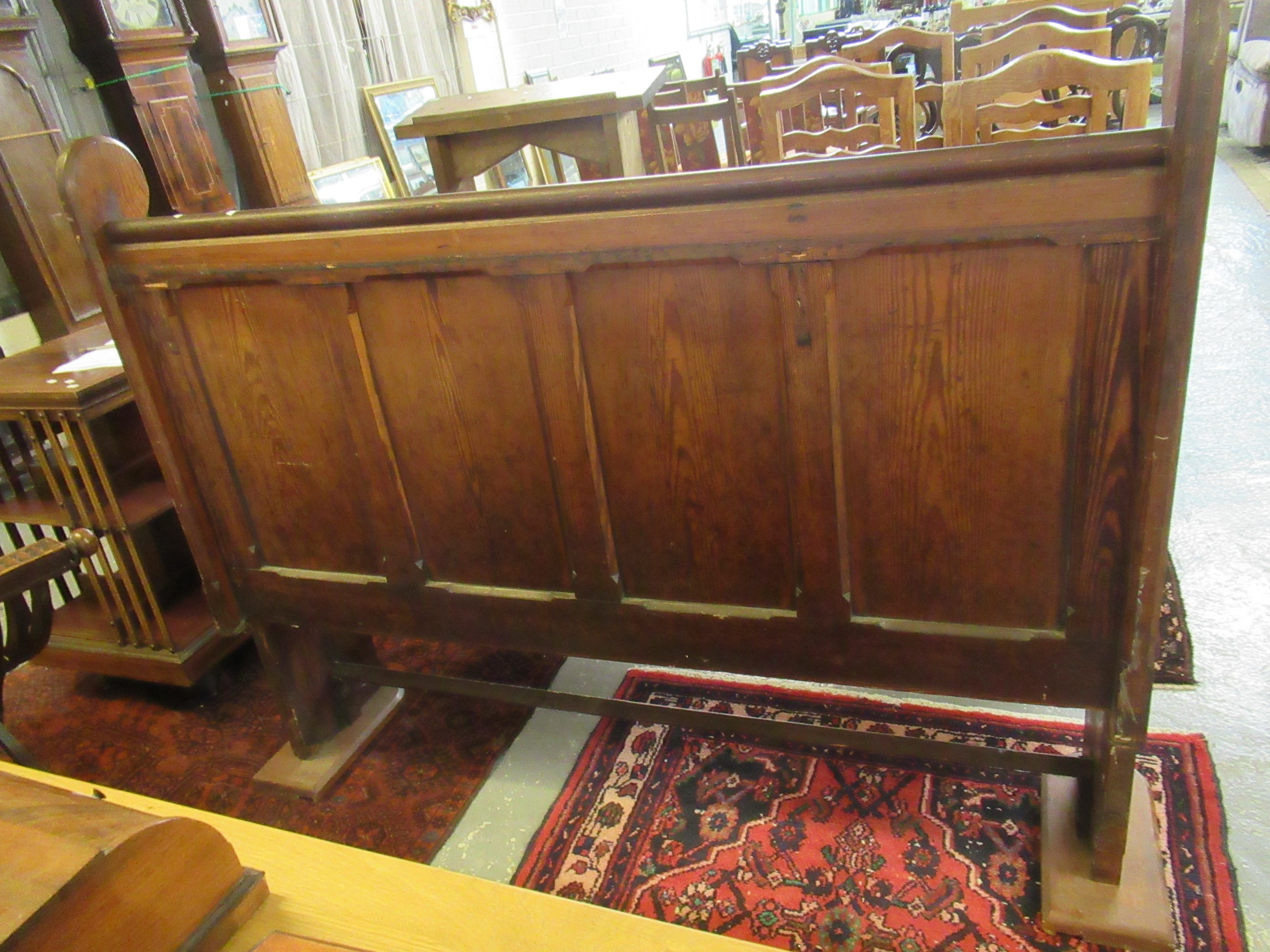 Late 19th/early 20th century pitch pine church pew numbered 66 & 64. (B.P. 21% + VAT) - Image 2 of 2