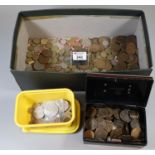 Collection of mainly GB coinage including tin money box. (B.P. 21% + VAT)