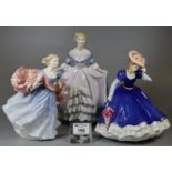 Three Royal Doulton bone china figurines to include figure of the year 'Mary' HN3375, 'Morning