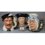 Three Royal Doulton character jugs to include; 'Sir Francis Drake' D6805, 'Sir Thomas More' D6792