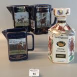 Two Seton pottery limited edition Martell Grand National jugs to include; 'Party Politics 1992'