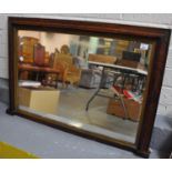 19th century rosewood over mantel mirror with gilt slip. 105 x 72 cm approx. (B.P. 21% + VAT)
