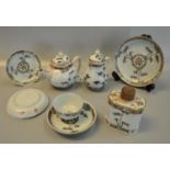 An early 18th Century Chinese porcelain 'Kangxi' style 'famille verte' part tea service