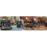 Two trays of mostly horse studies to include; various Beswick horses and foals, Leonardo