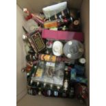 Box of assorted alcoholic miniatures to include Glenfiddich, Grant's, Glenmorangie, various