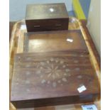 Three 20th Century Middle Eastern design hardwood boxes/jewellery boxes. (3) (B.P. 21% + VAT)