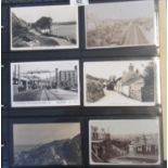 Postcards, mostly topographical, collection in large black boxe4d album with some Welsh interest.