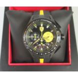 Ferrari Tachymeter Chronograph gents wrist watch in presentation case. (B.P. 21% + VAT)