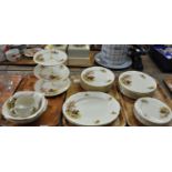 Three trays of Alfred Meakin English china 'Country Life' design dinnerware to include; various size