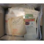 Box of various headed bills and receipts, mostly from the Carmarthen area. 100s. (B.P. 21% + VAT)