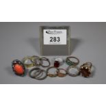 Collection of silver and costume jewellery rings including a 9ct gold signet ring.(B.P. 21% + VAT)