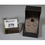 A pair of Clogau, 'Catalina' silver earrings.(B.P. 21% + VAT)