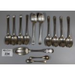 Bag of assorted George V and other teaspoons, some with golf club terminals. 4.5 troy ozs approx. (