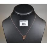 Clogau, 'Heartstrings' gold plated silver harp pendant. (B.P. 21% + VAT)