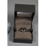 Clogau silver, 'Cariad' Heart ring. Ring size N. (B.P. 21% + VAT)
