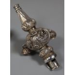 19th Century silver babies rattle and whistle. (B.P. 21% + VAT)