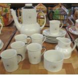 Royal Doulton English bone china 'Morningstar' design 15 piece coffee set. (B.P. 21% + VAT)