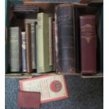 Box of antiquarian books to include; 'Second edition Cliffe's Book of South Wales, Bristol