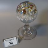 Art glass pedestal paperweight. (B.P. 21% + VAT)