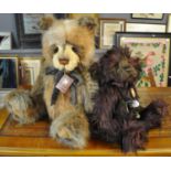 Two modern Charlie bears, 'Major' and 'Elderberry'. (2) (B.P. 21% + VAT)