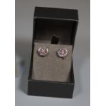 Pair of Clogau gold earrings with heart shaped design. (B.P. 21% + VAT)
