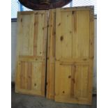 Four stripped pine doors with fielded panels. (4) (B.P. 21% + VAT)