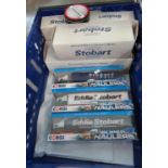 Box containing models of Eddie Stobart lorries etc. to include: three Corgi Diecast and plastic