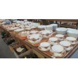 Seven trays of Royal Albert English bone china 'Old Country Roses' design items to include; lidded