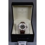 Modern Earnshaw gents skeleton wristwatch in original box and packaging. (B.P. 21% + VAT)