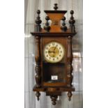 Early 20th Century mahogany single train wall clock. (B.P. 21% + VAT)