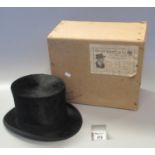 Vintage Lincoln Bennett & Co top hat in original cardboard box. (B.P. 21% + VAT)
