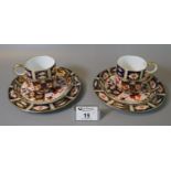 Two Royal Crown Derby Imari trio sets. (B.P. 21% + VAT)