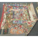 Vintage reversible cotton patchwork quilt, most patches of floral design. (B.P. 21% + VAT)