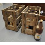 Two vintage crates, Coats, Gaymer & Whiteways with Whiteway's glass bottles. (2) (B.P. 21% + VAT)