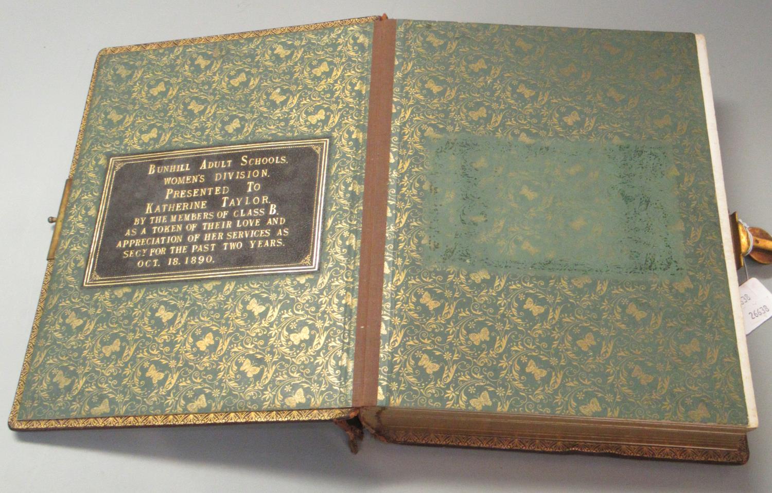 Late Victorian leather bound portrait album comprising black and white pictures. (B.P. 21% + VAT) - Image 2 of 3