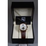 Modern Swan and Edgar of London gents wristwatch with moonphase dial. In original box. (B.P. 21% +