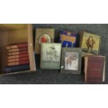 Box of assorted vintage and antiquarian books to include; six volumes of 'The Decline and fall of