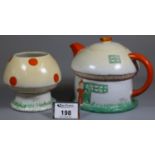 Shelley 'Mabel Lucie Attwell', 'Boo-boo Toadstool' teapot and matching sugar bowl. (2) (B.P. 21% +