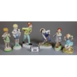 Set of six Royal Worcester 'Days of the Week' figurines. (6) (B.P. 21% + VAT)