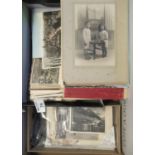 Postcards mixed collection in two shoe boxes, 100sof cards, mostly topographical. (B.P. 21% + VAT)