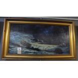 Charles White (20th Century Welsh), 'Three Cliffs Bay', signed and dated '62, oils on board. 30 x