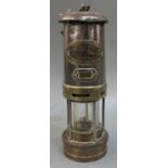 Thomas & Williams Ltd original brass miner's safety lamp or lantern in used condition. (B.P. 21% +
