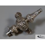 19th Century silver babies rattle and whistle. (B.P. 21% + VAT)