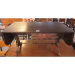 Three furnishing items to include; small oak table top refectory type table, 19th Century mahogany