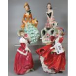 Two Royal Doulton bone china figurines to include; 'Christmas Morn' HN1992 and 'Top O'The Hill'