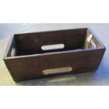 Vintage stained pine Schweppes two handled crate. (B.P. 21% + VAT)