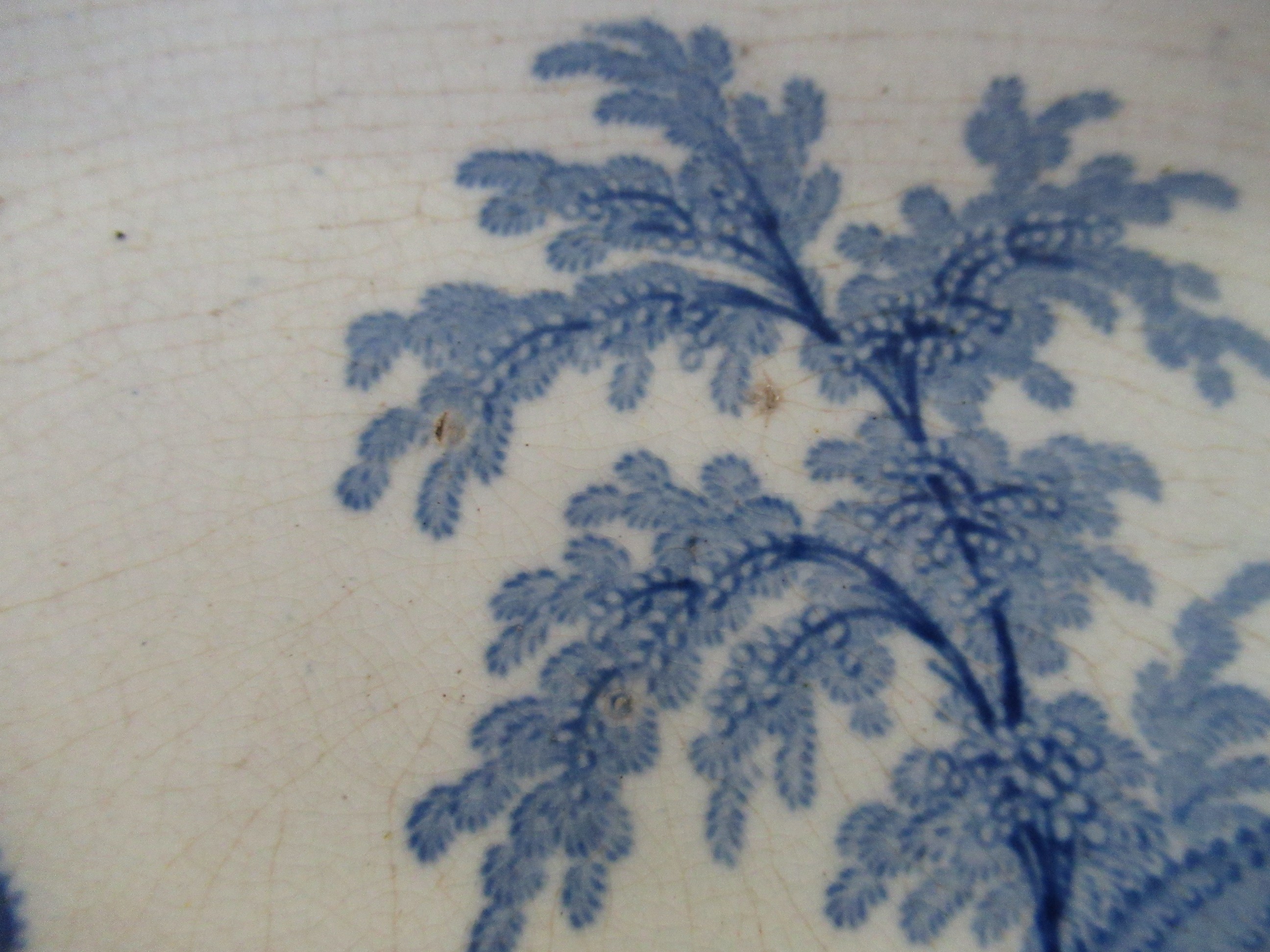 A pair of 19th Century blue and white Staffordshire meat dishes 'Spanish Beauties' pattern, - Image 3 of 12