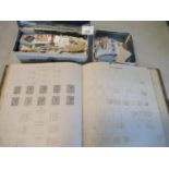 Stanley Gibbons leather bound Imperial printed album for stamps 1840 to 1902 (no stamps) and two