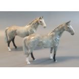 Beswick china grey horse, together with a Royal Doulton china grey horse. (2) (B.P. 21% + VAT)